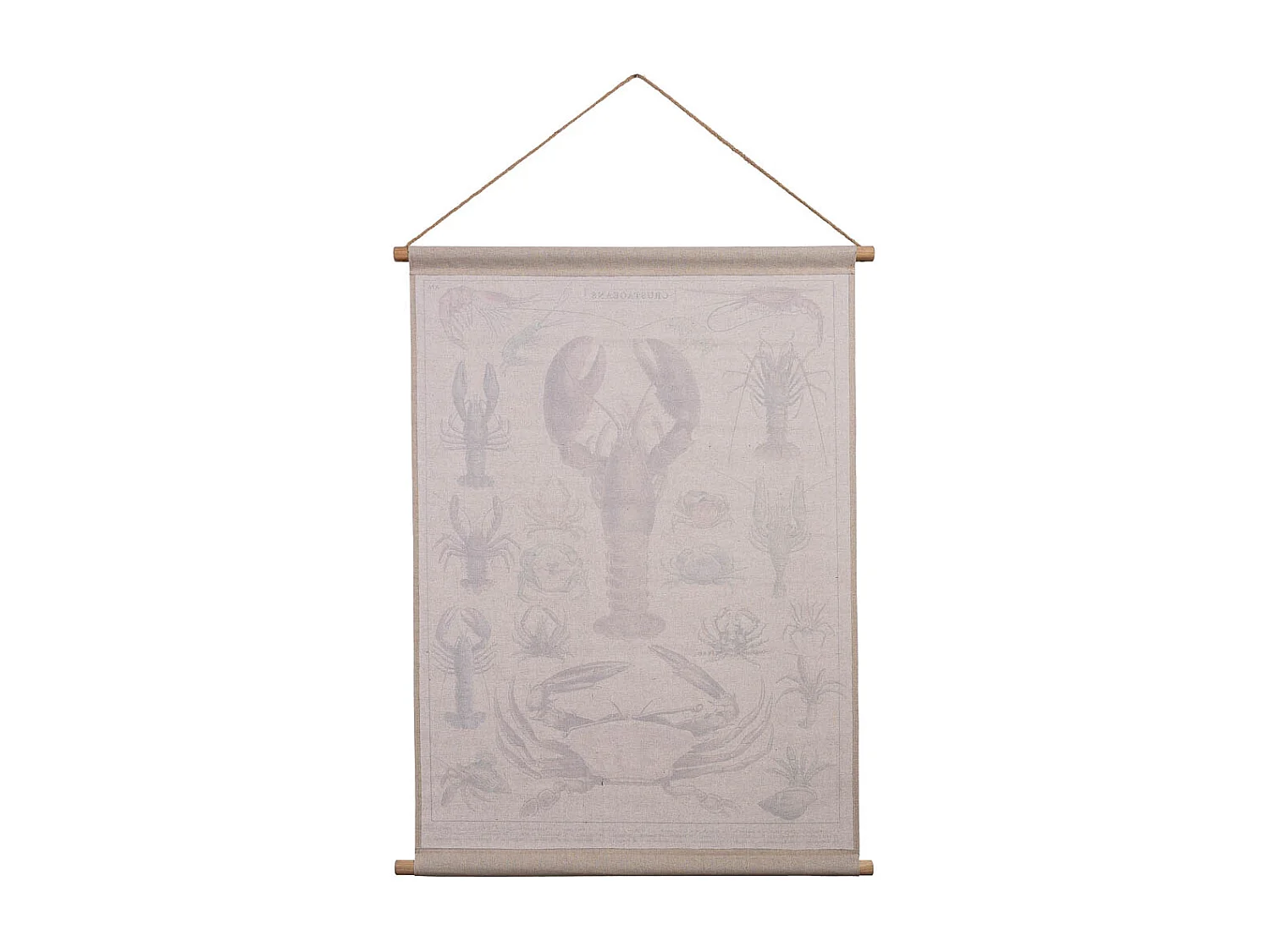 Pergament-Leinwand aus bedrucktem Stoff 76x97x2,5h cm