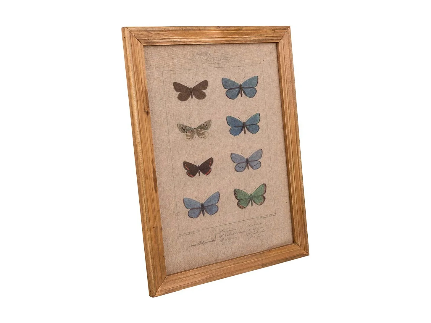 Quadro de madeira e tecido impresso