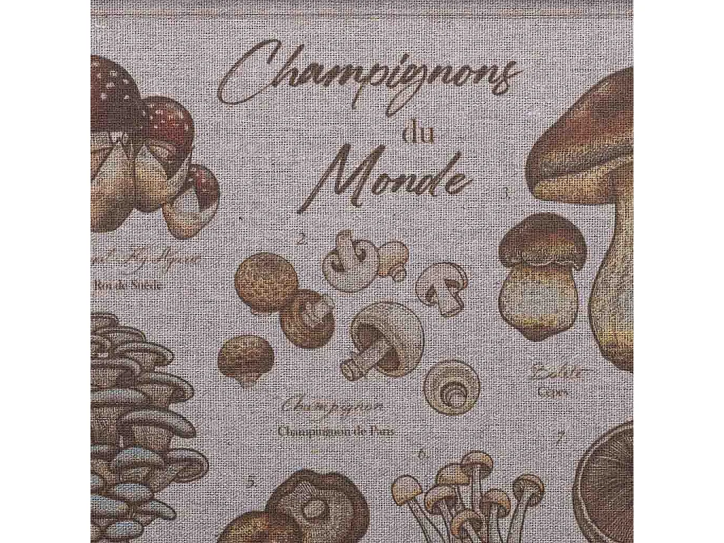 Rahmen aus Holz und bedrucktem Stoff