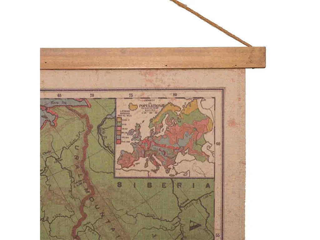 Tela di lino stampata in pergamena