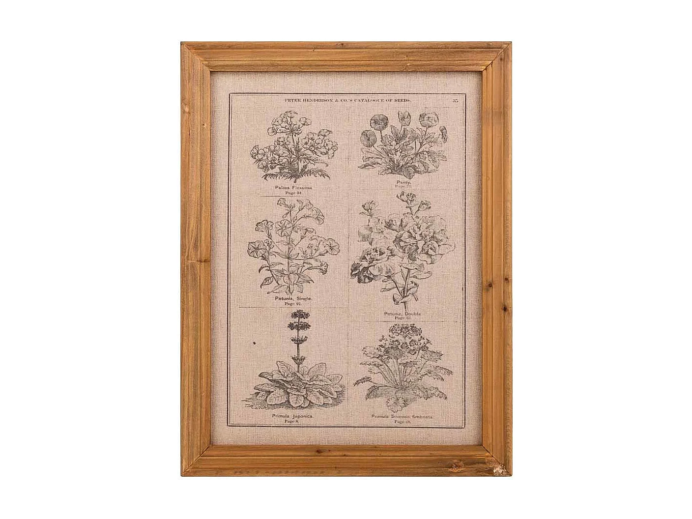 Cuadro de madera y tela impresa 33x43x1,8