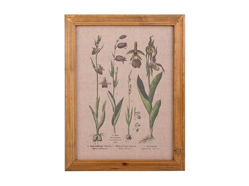 Quadro de madeira e tecido impresso