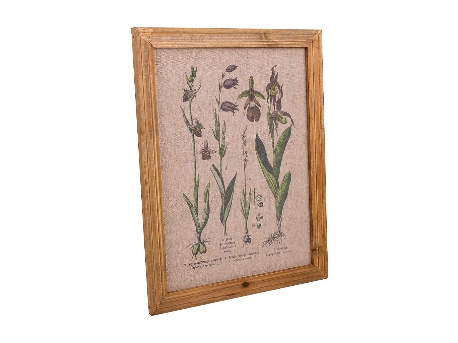 Quadro de madeira e tecido impresso