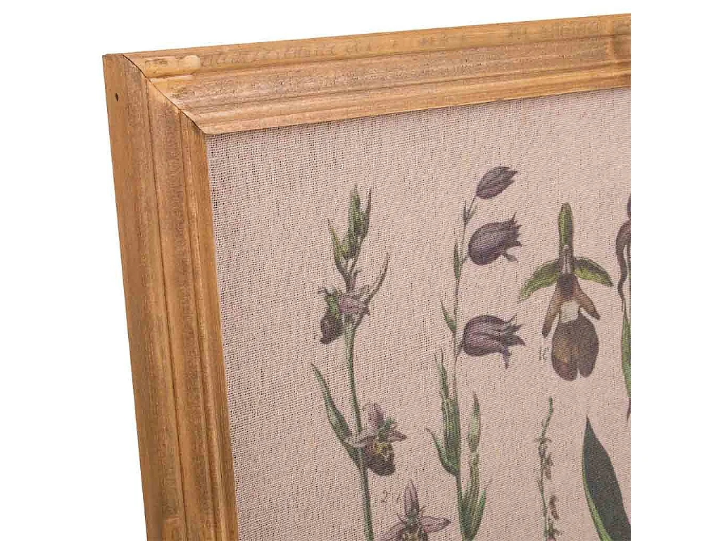 Quadro de madeira e tecido impresso