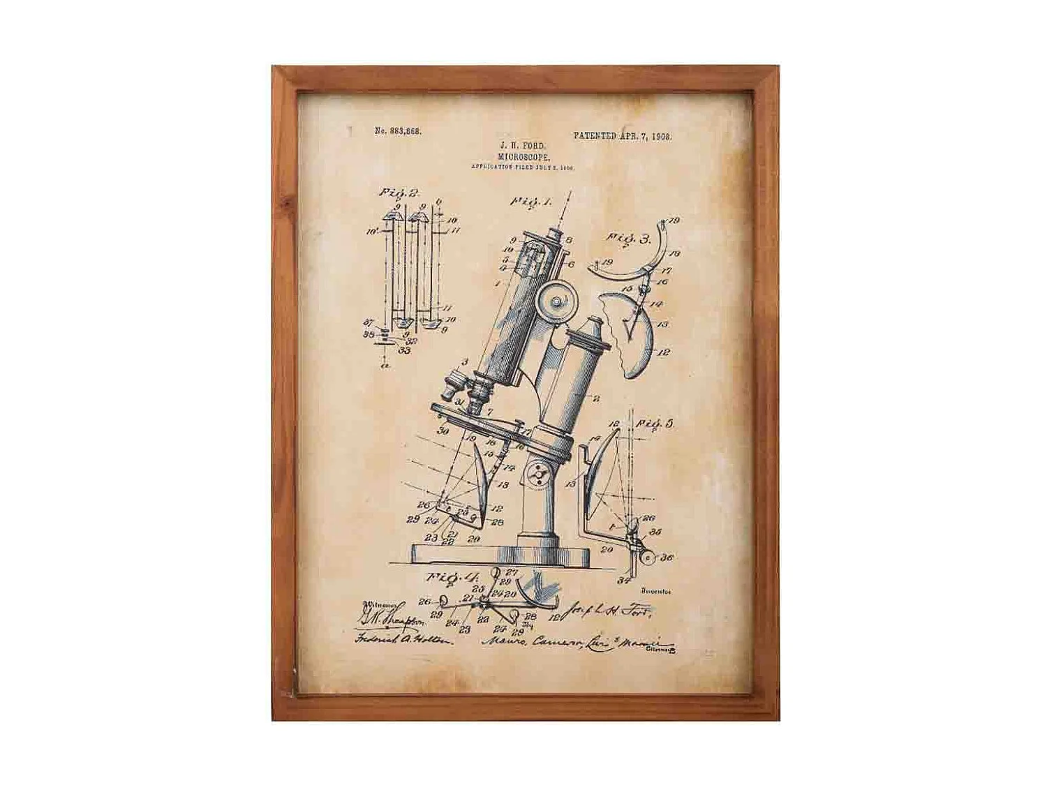 Quadro de madeira e tecido