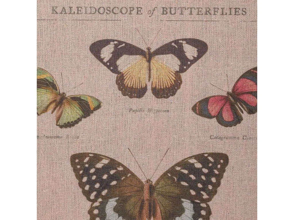 Quadro de madeira e tecido impresso