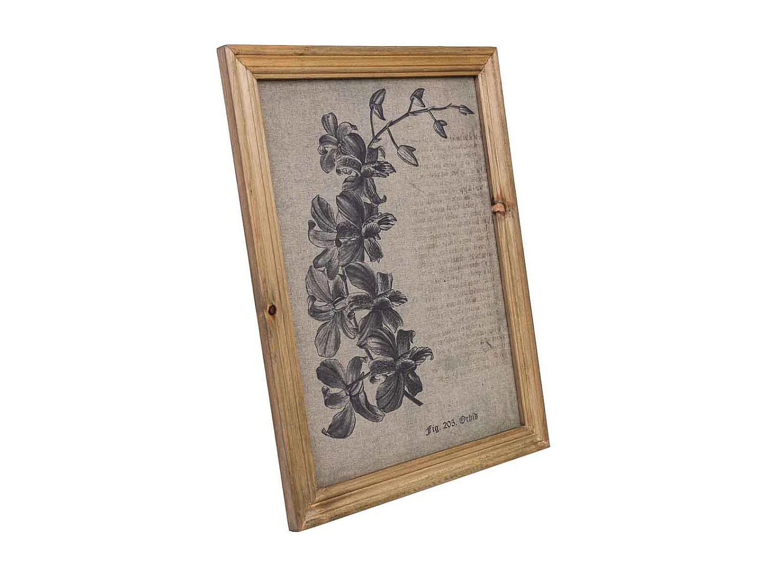 Quadro de madeira e tecido impresso