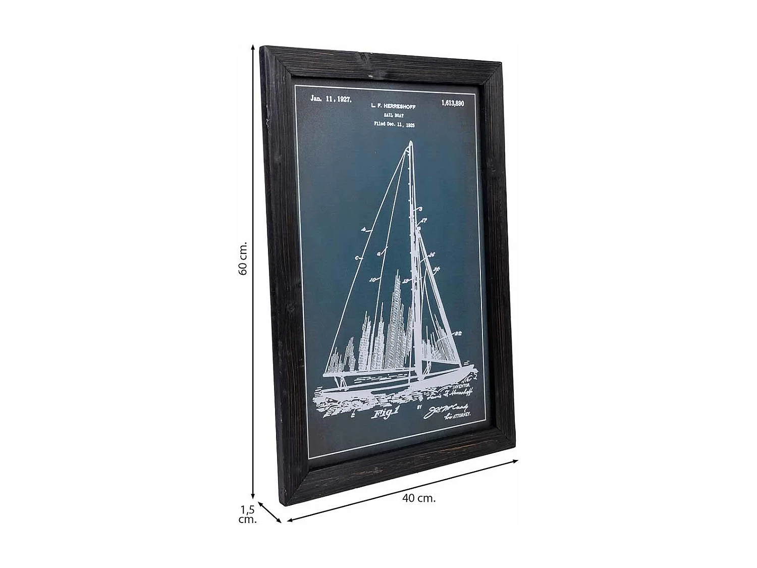 Quadro in tela stampata con cornice in legno, 40x60x1,5