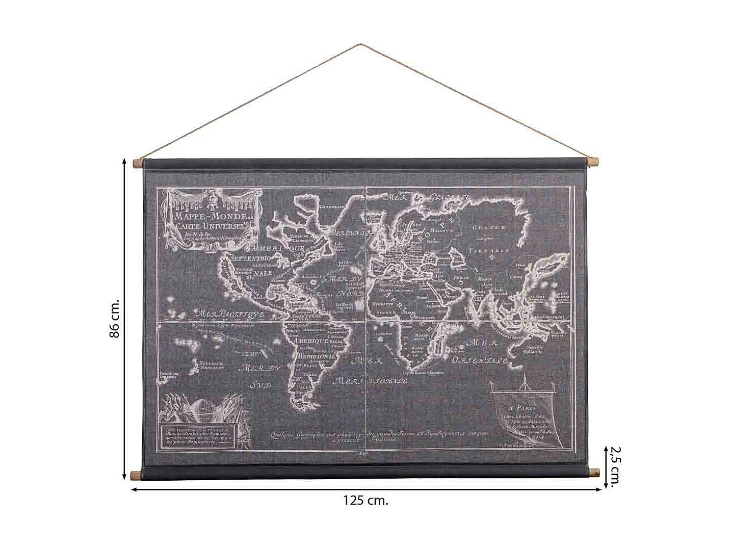 Bedruckte Stoff-Pergamentleinwand