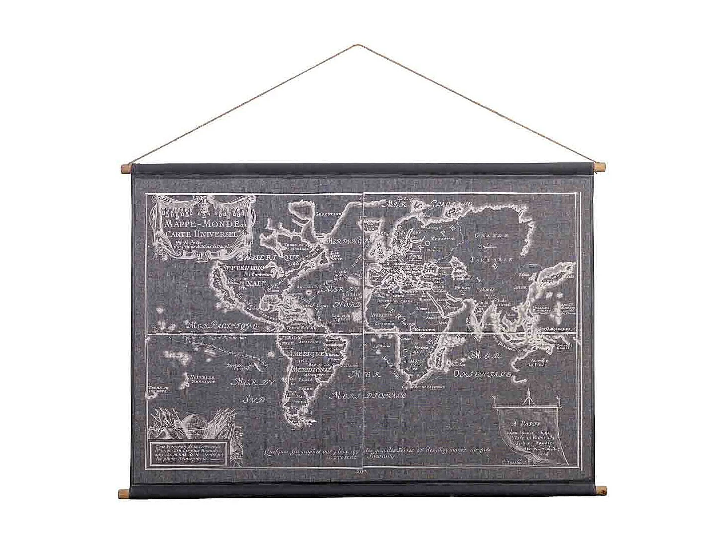 Bedruckte Stoff-Pergamentleinwand