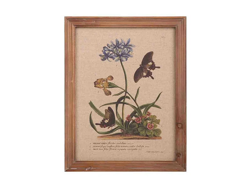 Quadro de madeira e tecido