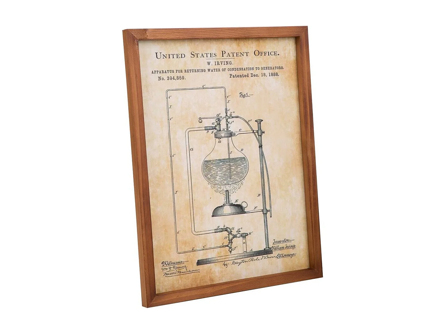 Quadro de madeira e tecido