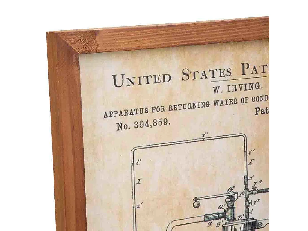 Quadro de madeira e tecido