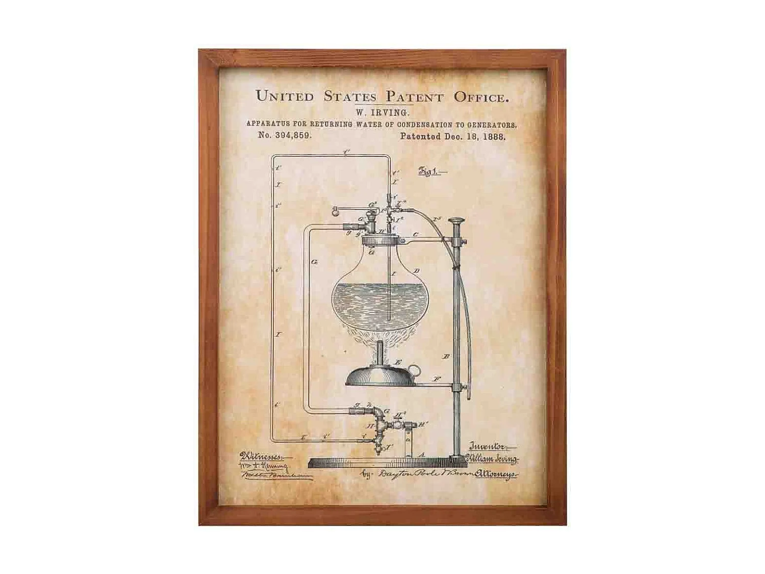 Rahmen aus Holz und Stoff