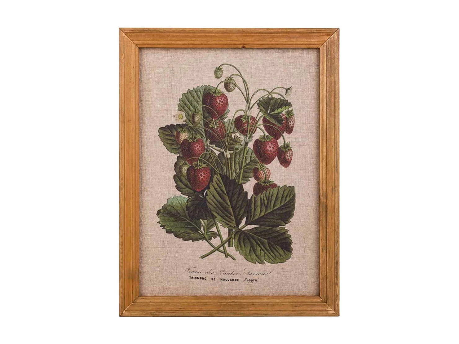 Rahmen aus Holz und bedrucktem Stoff