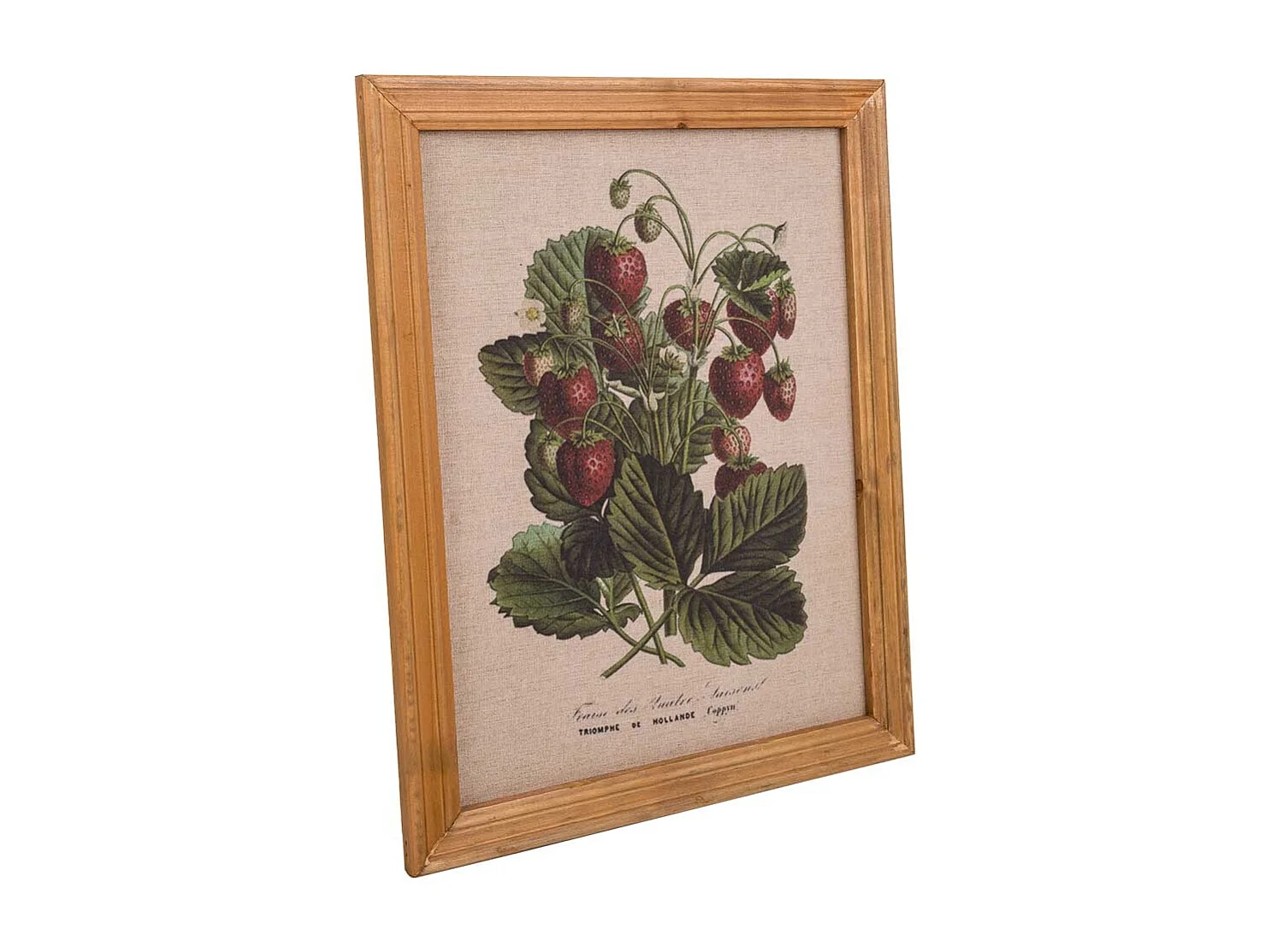 Rahmen aus Holz und bedrucktem Stoff