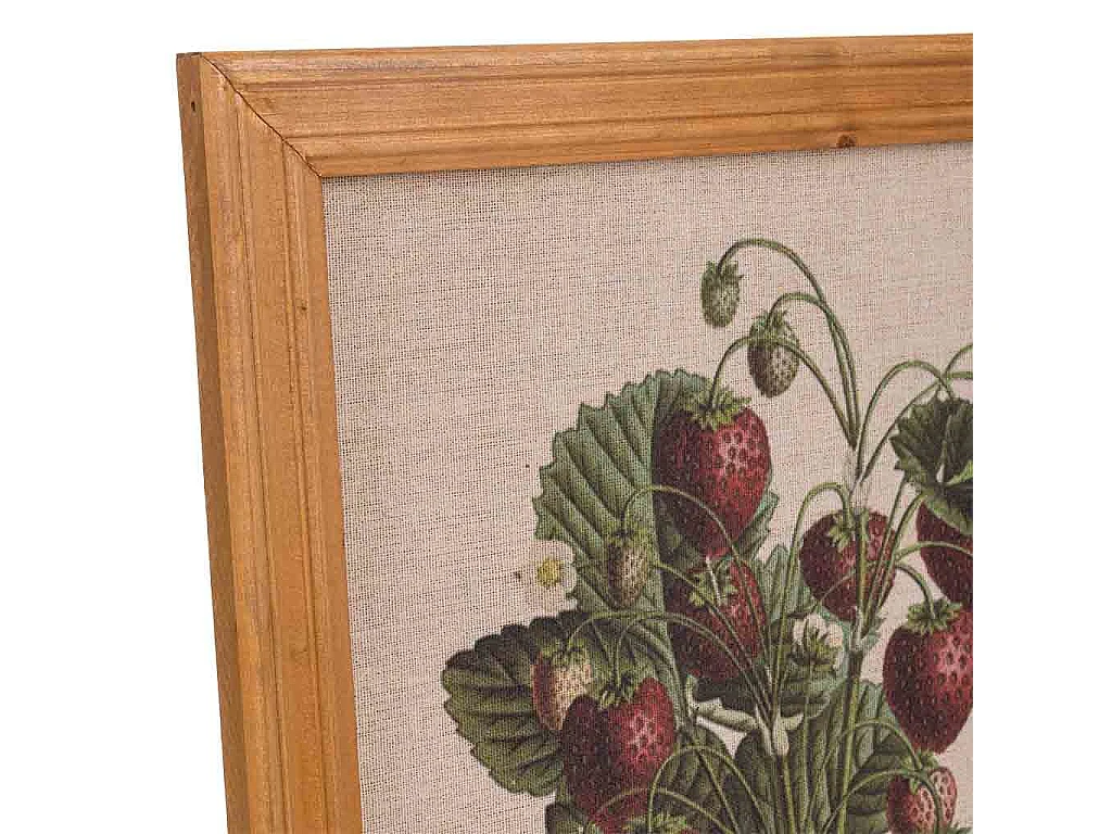 Rahmen aus Holz und bedrucktem Stoff