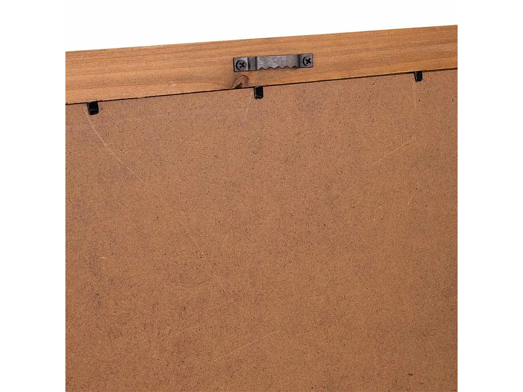 Rahmen aus Holz und bedrucktem Stoff