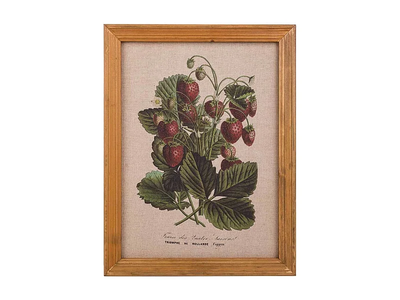 Quadro de madeira e tecido impresso