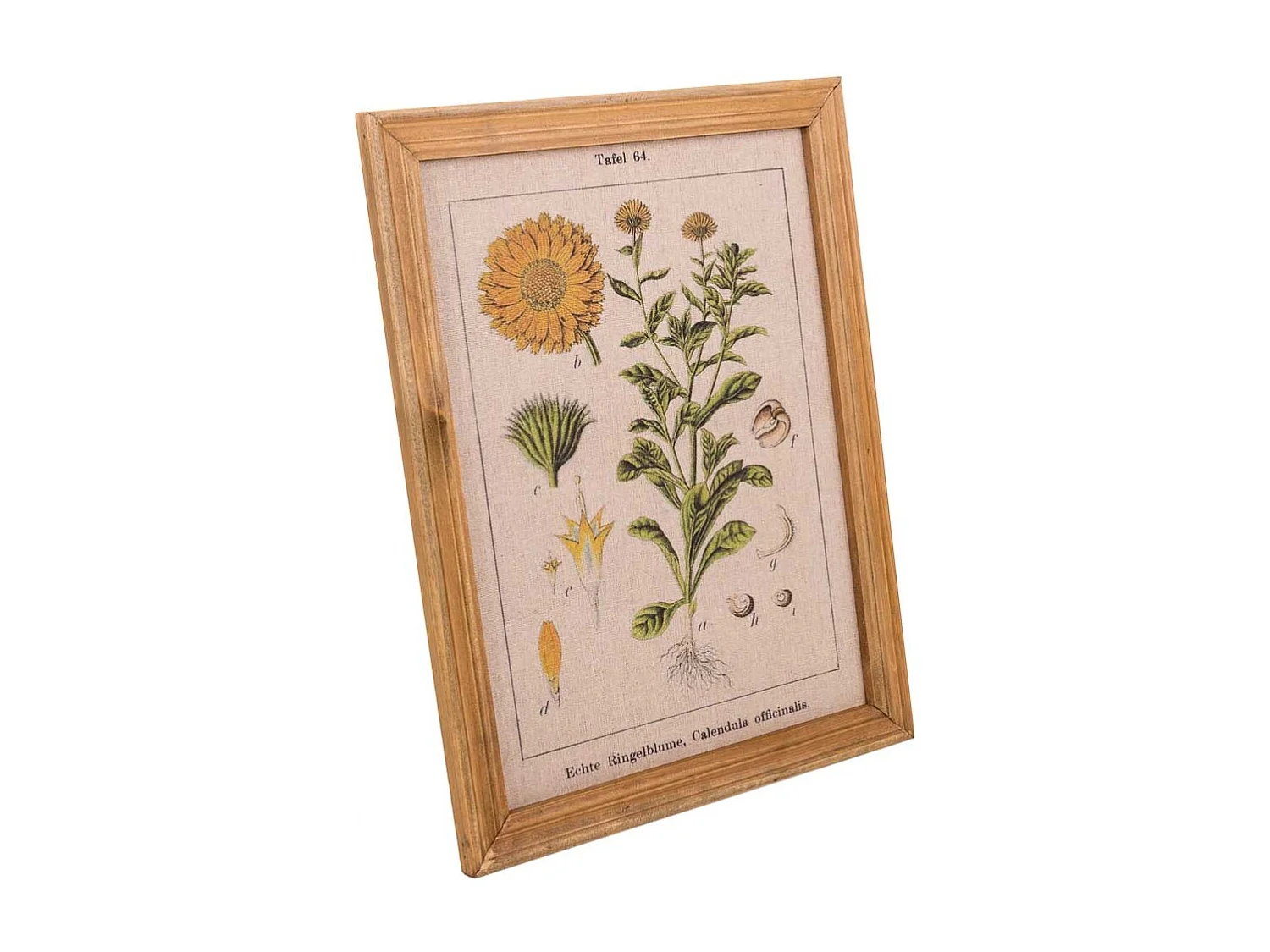 Quadro de madeira e tecido impresso