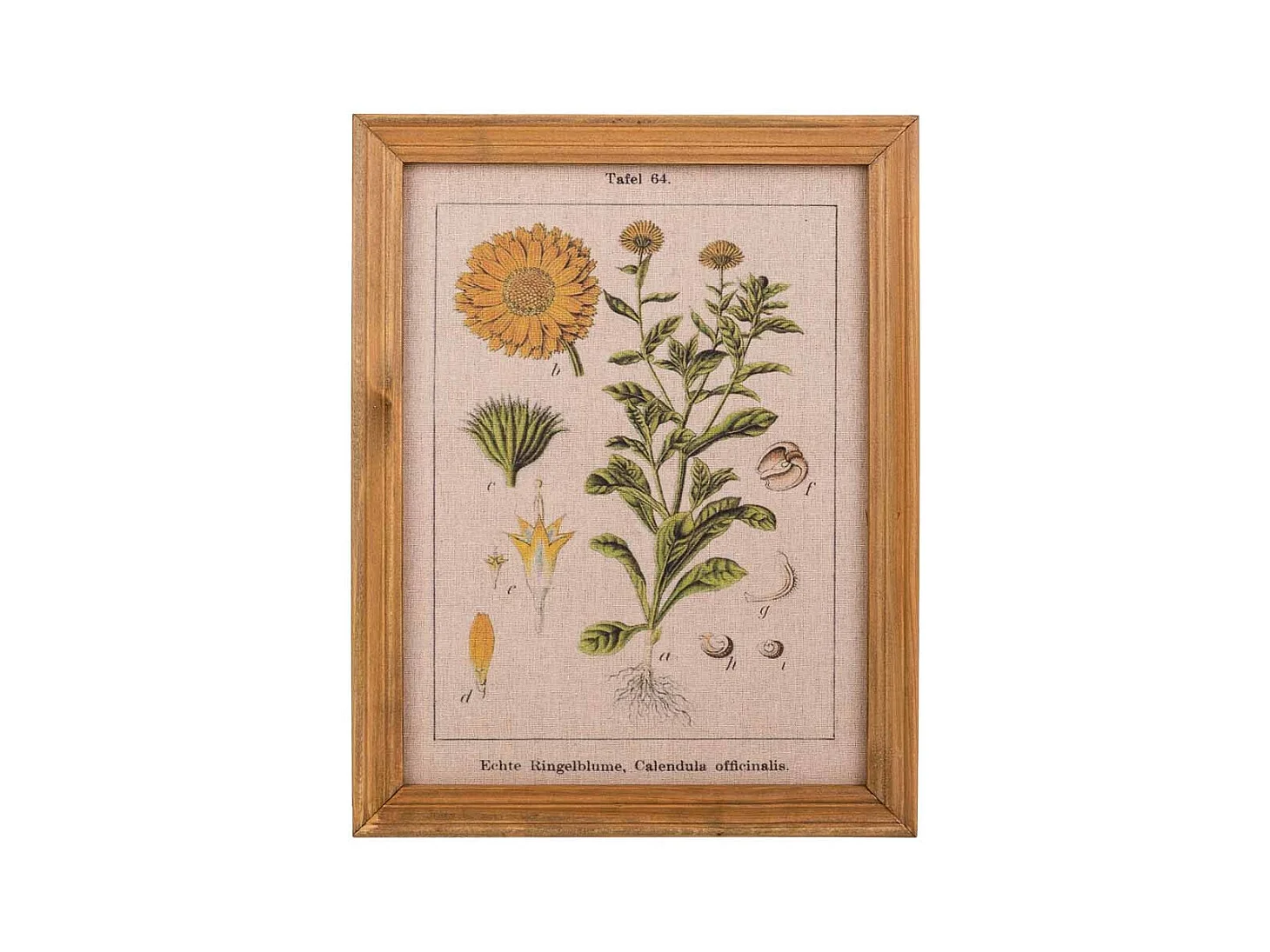 Rahmen aus Holz und bedrucktem Stoff