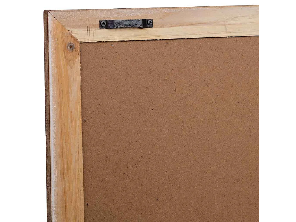 Rahmen aus Holz und bedrucktem Stoff