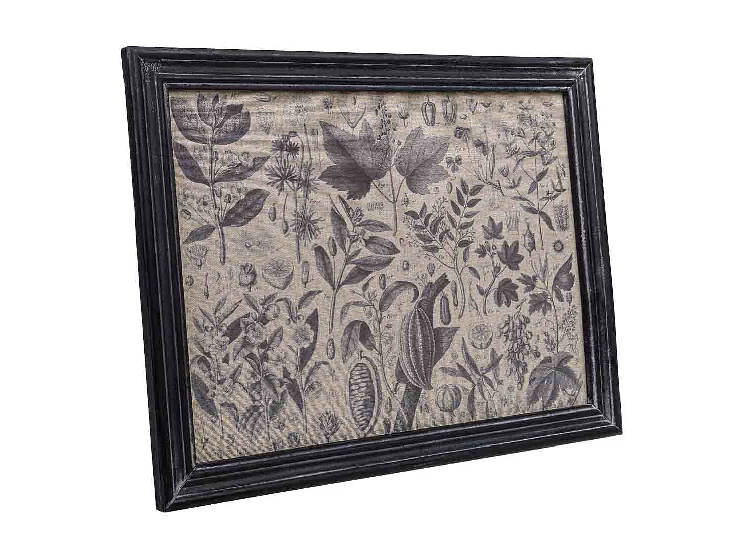 Quadro de madeira e tecido impresso