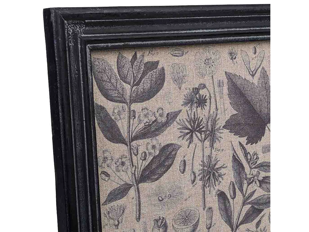 Quadro de madeira e tecido impresso