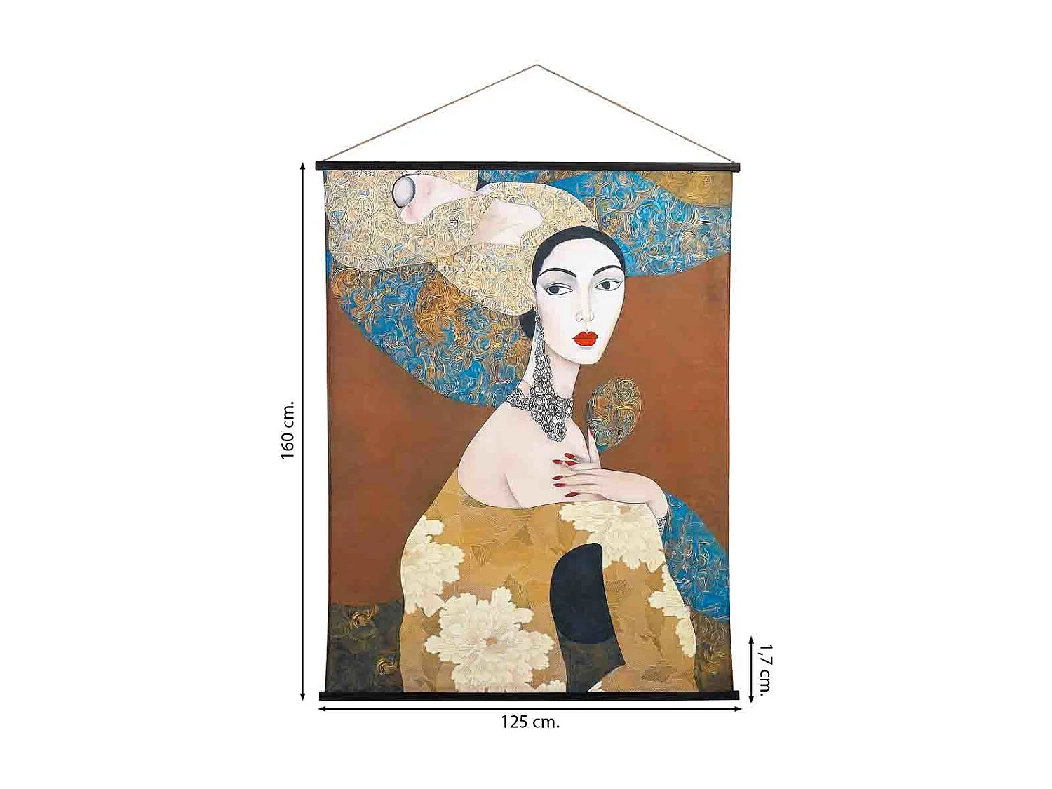 Lienzo pergamino de tela impresa 125x160x1,7