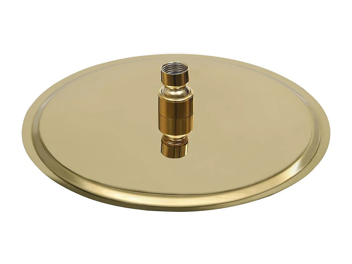 Cabeça de chuveiro de chuva pulverizador cabeça de chuveiro de mão acessório do banheiro aço inoxidável 25 cm redondo dourado 02_0002086