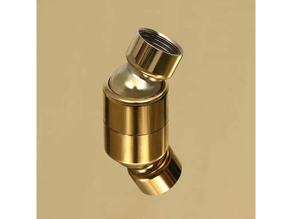 Chuveiro efeito chuva em aço inox 40x30 cm Retangular Dourado 02_0002096