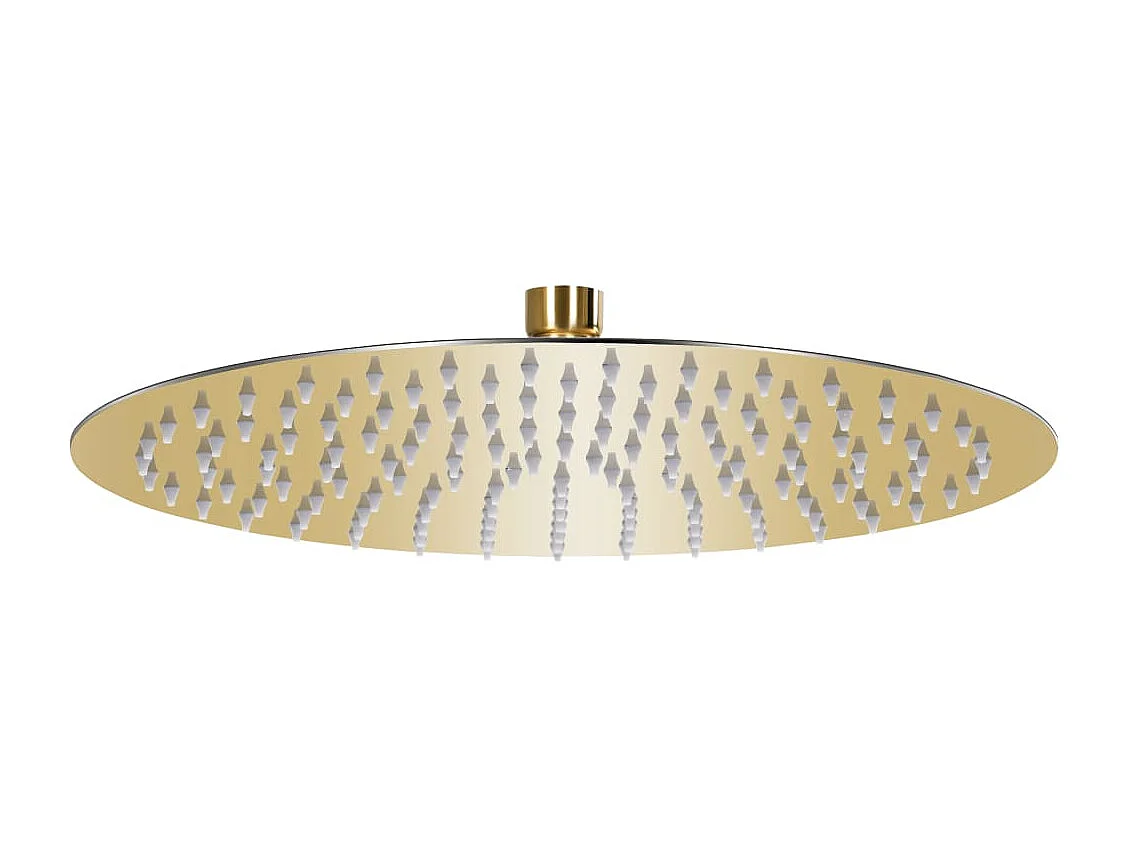 Soffione doccia a pioggia Soffione doccia Soffione doccia a mano Accessorio per il bagno Acciaio inossidabile 30 cm Rotondo dorato 02_0002087