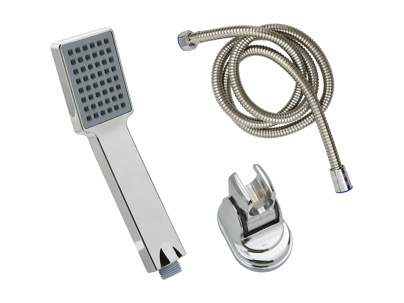 Doccetta om con flessibile soffione doccia soffione doccia accessori bagno 1,5 m cromo 02_0003794