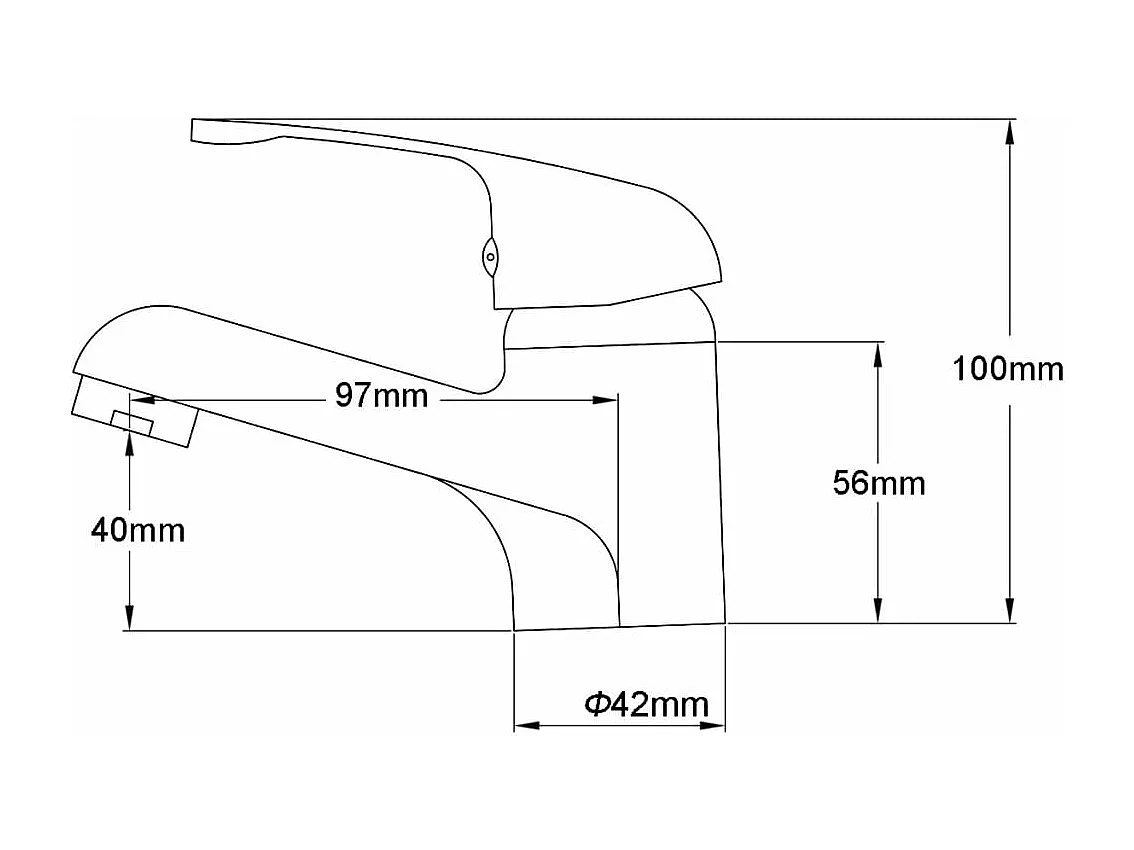 Robinet de lavabo chrome 13 x 13 x 10 cm 02_0003513