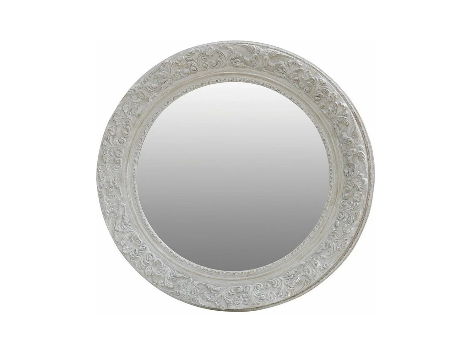 Miroir rond en bois d120 Bois Gris - Chic Interior's