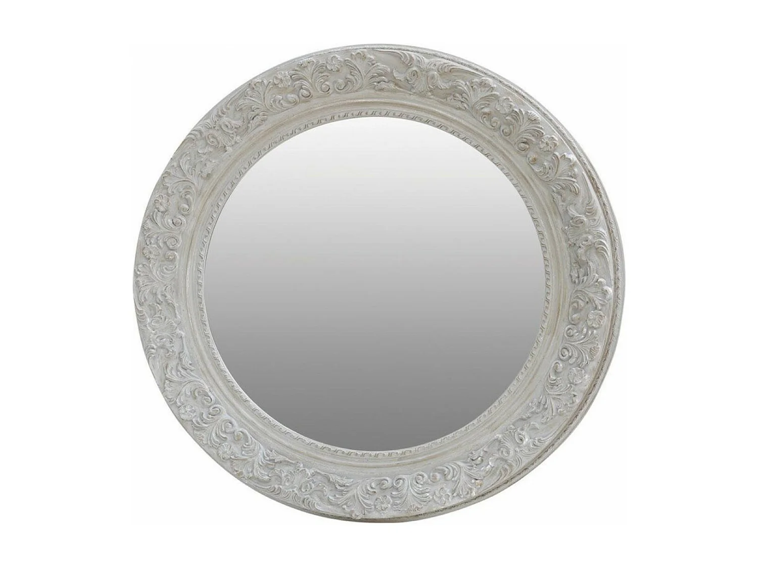 Miroir rond en bois d120 Bois Gris - Chic Interior's