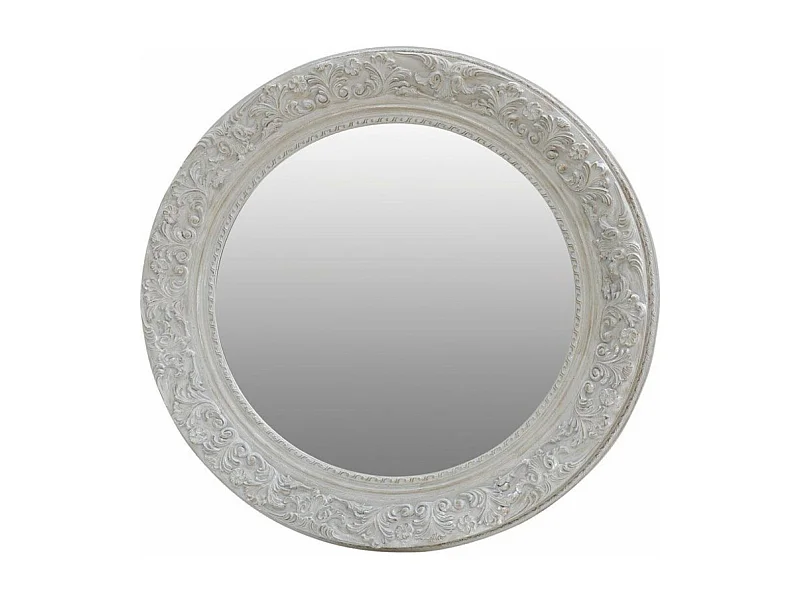Miroir rond en bois d120 Bois Gris - Chic Interior's