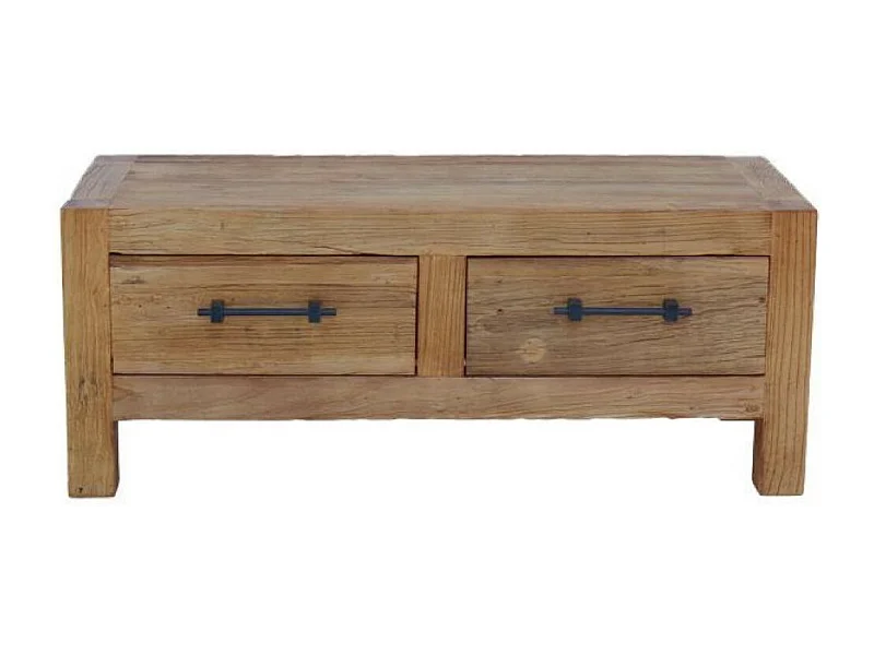 Meuble tv 2 tiroirs abattant Bois Marron - Interior's