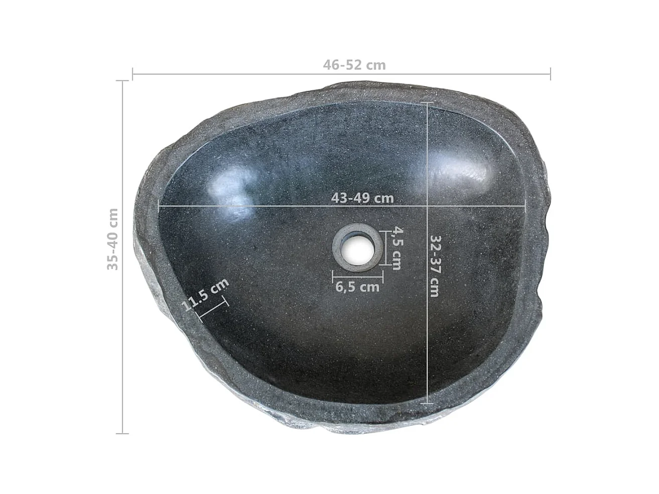 Lavabo ovalado de piedra de río 46-52 cm 02_0002653