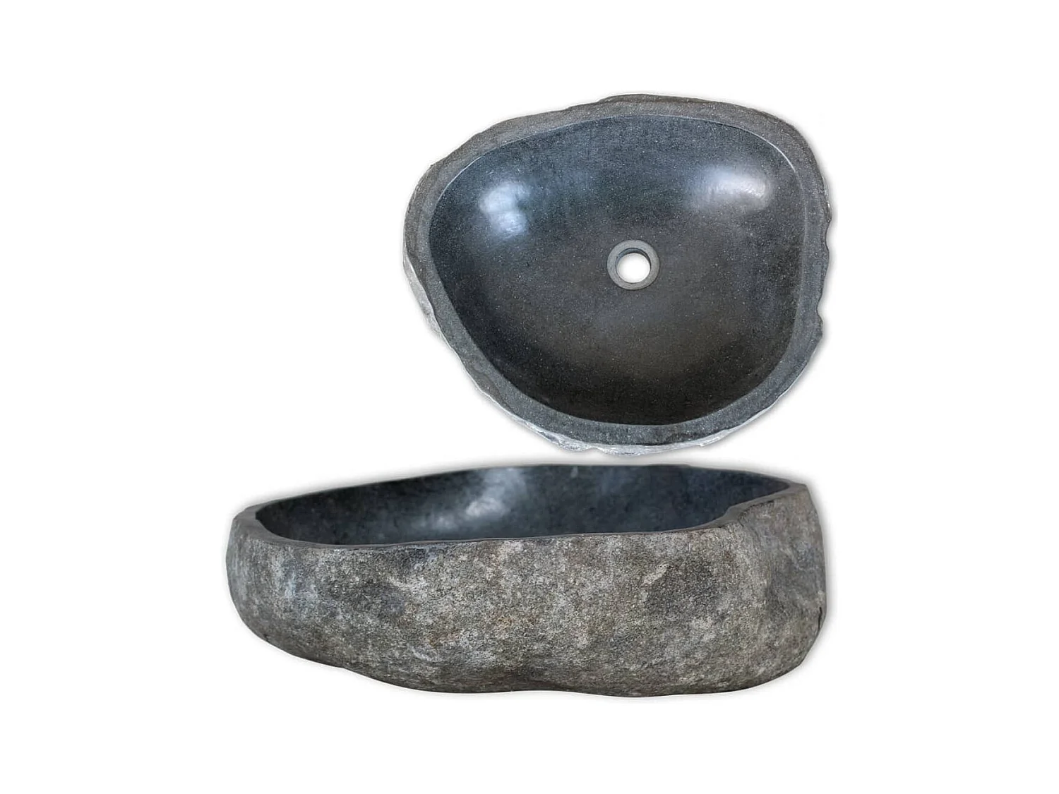 Lavabo de baño de piedra de río baño ovalado 38-45 cm 02_0002652