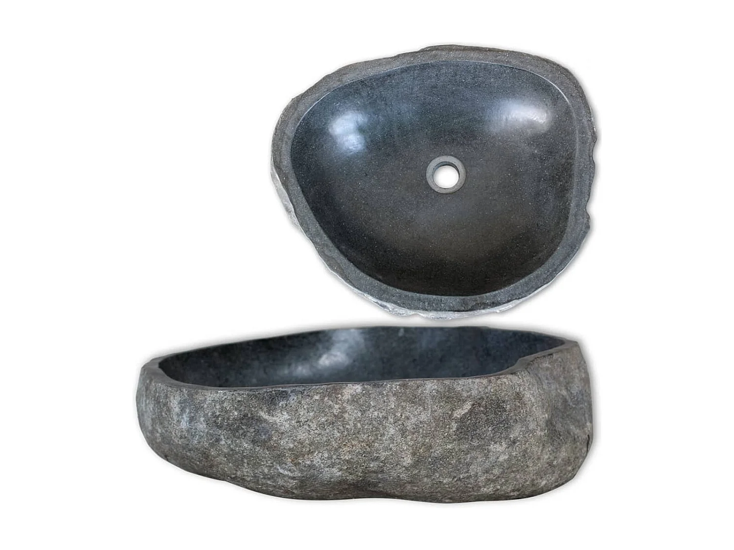 Lavabo de baño de piedra de río baño ovalado 38-45 cm 02_0002652