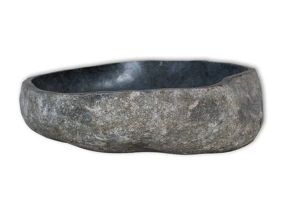 Lavabo de baño de piedra de río baño ovalado 38-45 cm 02_0002652