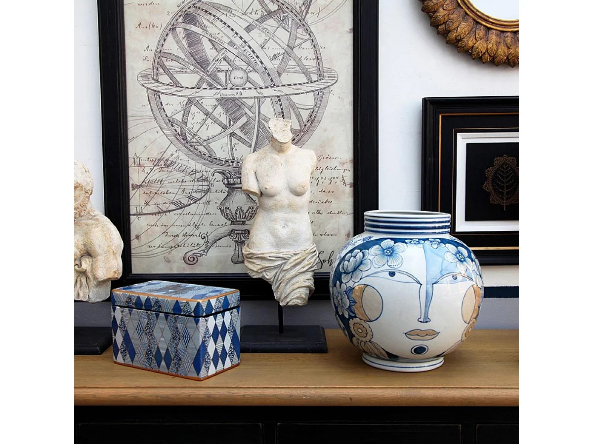 Statue vénus sur pied Résine Blanc - Basique Interior's