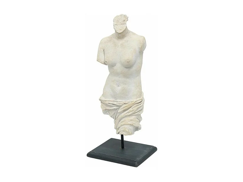 Statue vénus sur pied Résine Blanc - Basique Interior's