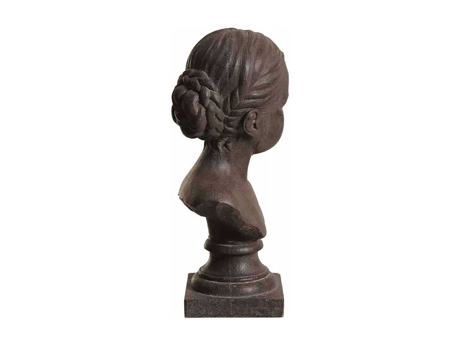 Statue buste jeune fille MDF Marron - Charme Interior's