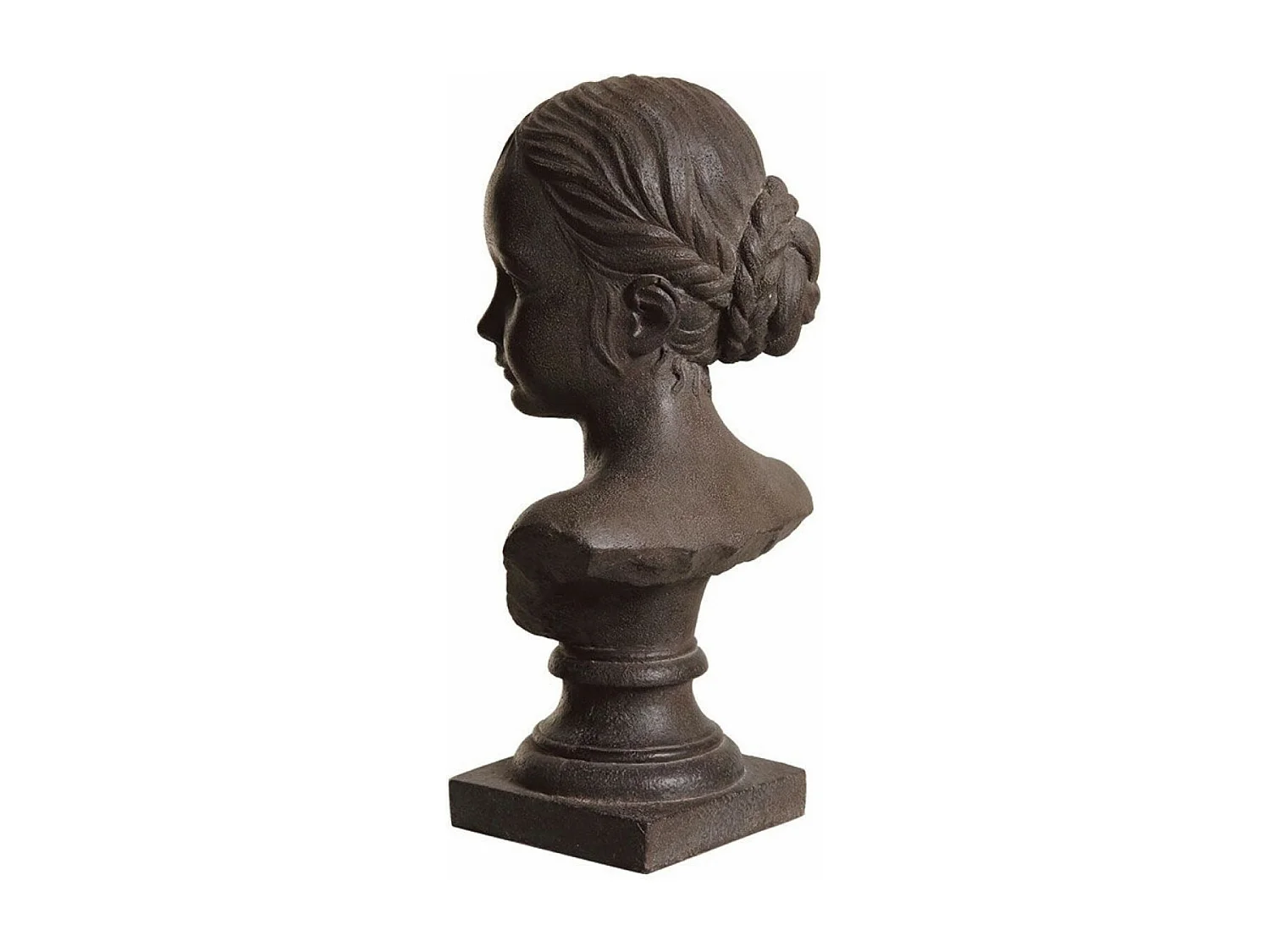 Statue buste jeune fille MDF Marron - Charme Interior's