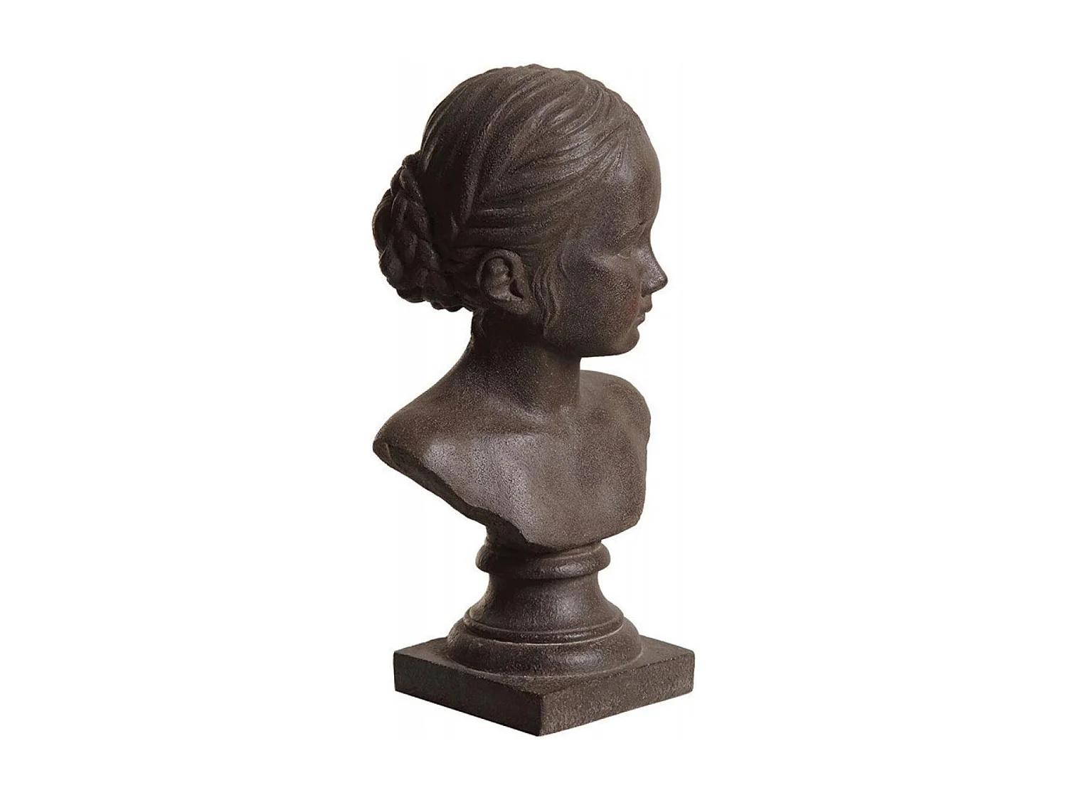 Statue buste jeune fille MDF Marron - Charme Interior's