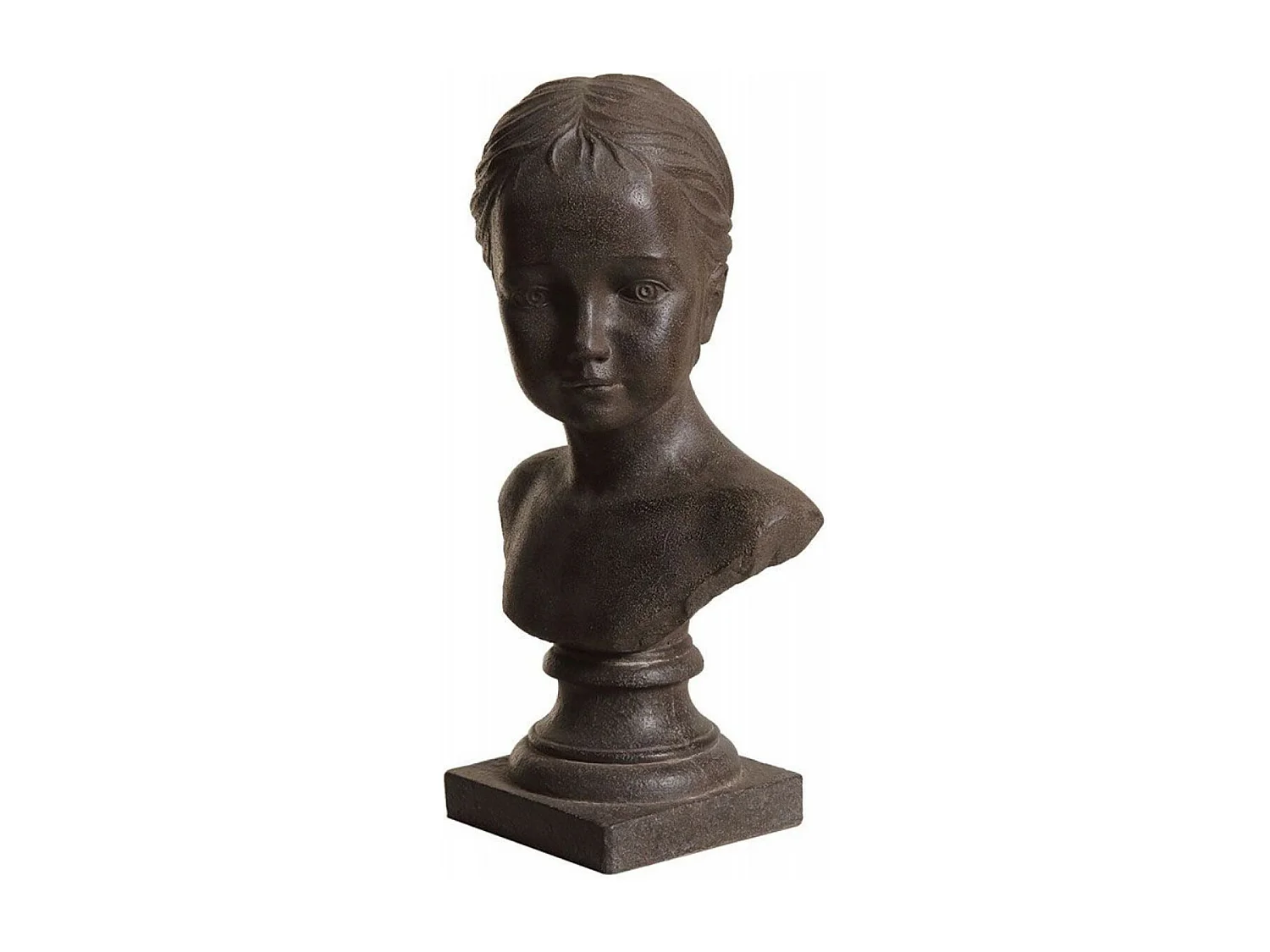 Statue buste jeune fille MDF Marron - Charme Interior's