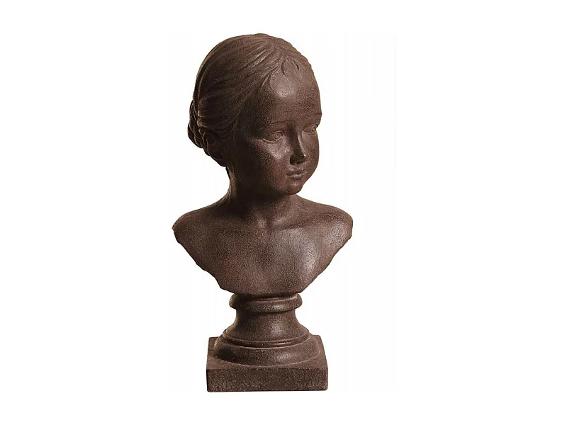Statue buste jeune fille MDF Marron - Charme Interior's