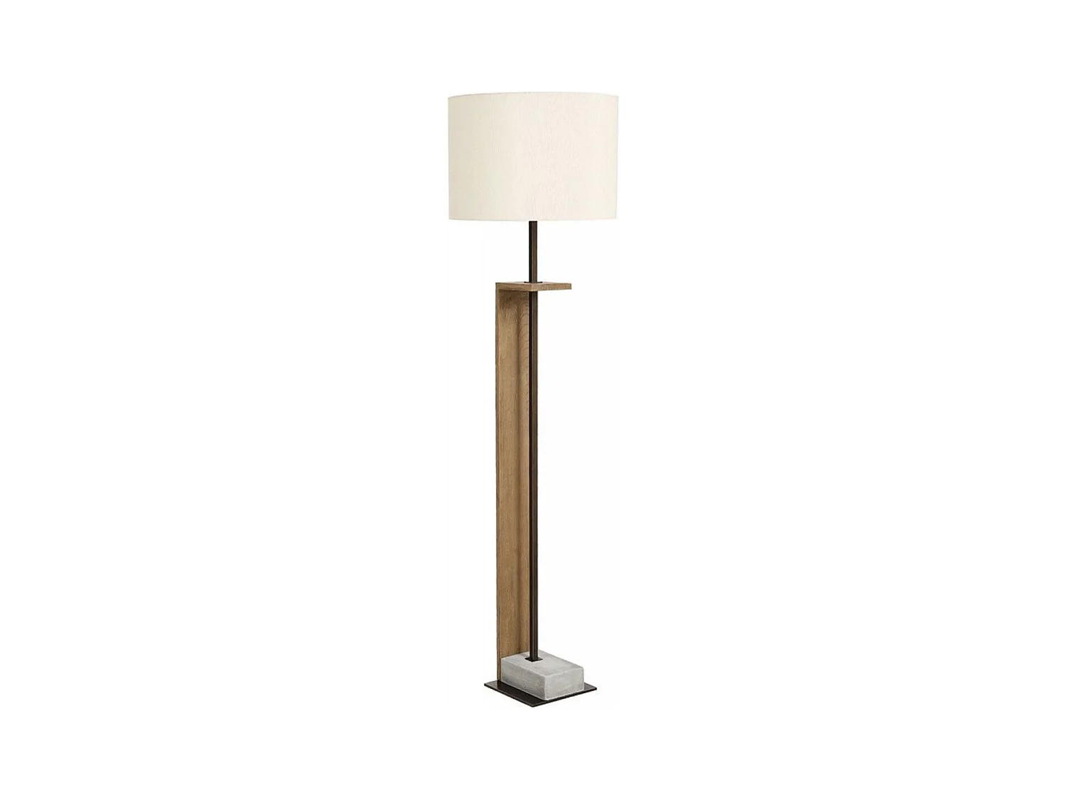 Lampadaire bois et béton Bois Marron - Chic Interior's